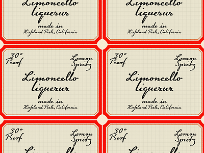 Limoncello Label branding california italian italy lemon lemons limoncello liqueur liquor liquor branding liquor label los angeles packaging design script vintage vintage branding vintage design vintage label wes anderson wine