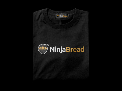 NinjaBread Logo bakery bread business logo logos mockup ninja simple tshirt