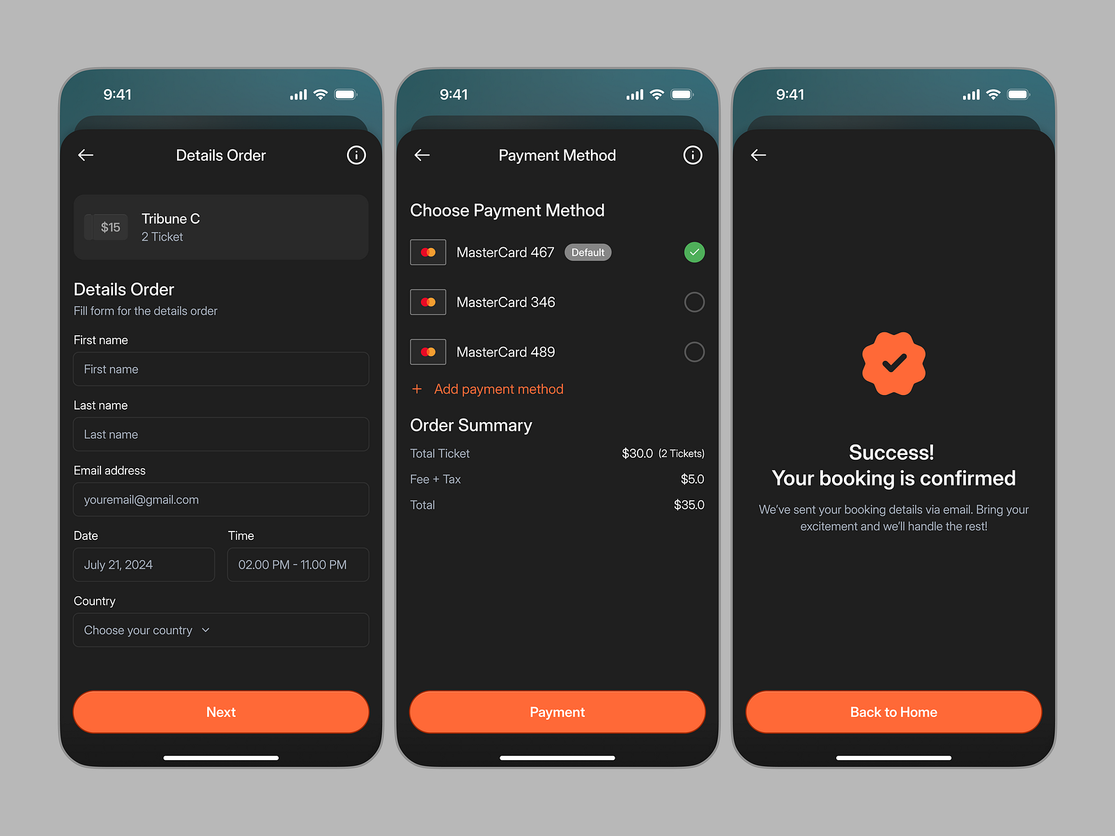 Event UI/UX Mobile App Design - Buy Ticket 💰 by Keitoto on Dribbble