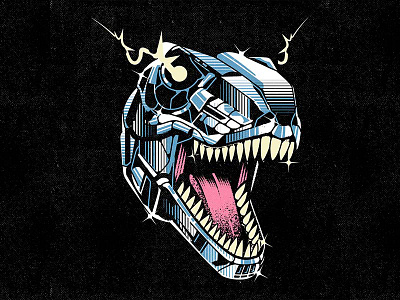 Illustration For Don Broco Band. book cartoon cd character cover design dinosaur graphic design illustration skull t rex vector vinyl