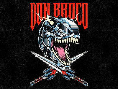 Illustration For Don Broco Band. book cartoon cd character cover design dinosaur graphic design illustration music skull t rex vector vinyl