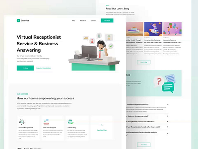 Normaland 2.0 - Customer Service Landing Page Interaction 3d agency animation apps blender clean commercial company customer service digital product features illustration interaction landing page marketing responsive service startup team template