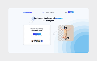 Remove Background Landing page designinspiration uxui webdesign