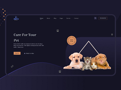 Pets Website Design creativedesign designinspiration designsystem uidesign uiux userexperience userinterface uxdesign webdesign websitedesign