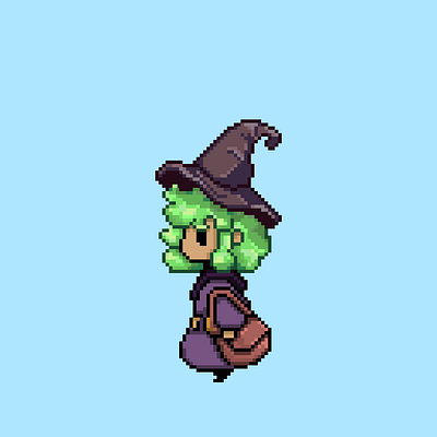 Pixel Mage - Profile View ✨🪄 aesprite animation concept art game design video games