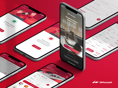 UI/UX Whoosh Redesign app ui