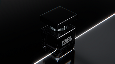 3D Design for KARL LAGERFELD Perfume From Karl 3d 3d art 3d design 3d model ad ads art branding design graphic design karl perfume perfumes