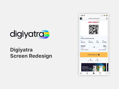 Travel App - Digiyatra Screen UI Redesign daily task digiyatra redesign travel app ui