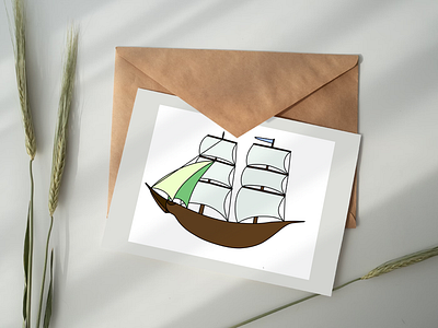 Classic Sailing Ship with Twin Masts cartoon cartoons digital art digital drawing game asset game assets sailing ship ship ships transportation transportations vector vector art vector drawing