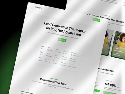 Lead Gen (Clay) Agency Landing Page agency framer design framer template lead generation responsive ui ux web design website design