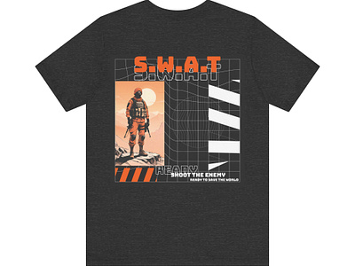 S.W.A.T T-shirt Design black tshirt branding graphic art graphic design graphics illustration photoshop photoshop art photoshop graphics printed tshirt design swat t shirt tshirt design tshirt printed