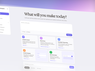 Inkwell - AI Generate Content ai ai writer analysis artificial intelligence automation campaign content copywriting dekstop generate gpt minimalism seo social media ui uxdesign web design