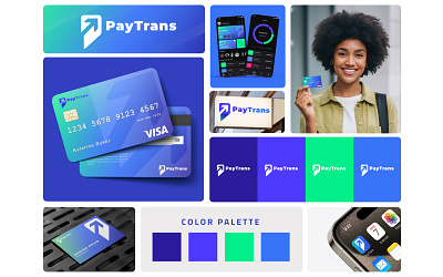 PayTrans Logo & Brand Identity Design creative logo