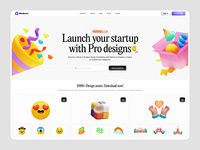 Saas startup Landing page design 3d 3d assets 3d landing page design assets design graphics landing page landing page design landing page for web3 minimal startup ui user interface ux web design web3 website website design