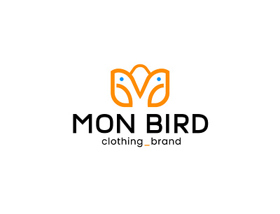 Mon Bird Modern Logo Design animals logo bird letter bird logo icon letter logo logo logo brandidentity logo branding logo design logo designer logo mark logo type shop logo