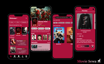 Movie App Design Concept logo movie website ui