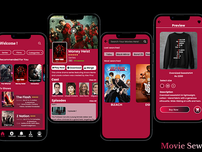 Movie App Design Concept logo movie website ui