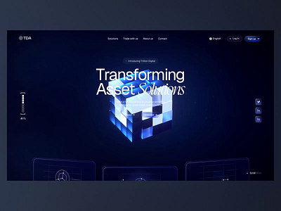 TDA - Fintech Platform animation bank services banking platform blockchain blockchain design crypto design finance design financial website fintech fintech platform fintech website design landing page modern banking payment system revolut section startup ui ux wallet landing page web3