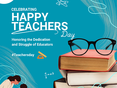 Happy Teachers Day graphic design ui