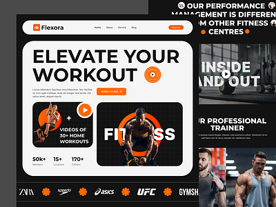 Gym & Fitness Landing Page best website design fitness website gym fitness landing page gym website helth website modern website design new trending design trending website ui ux website design