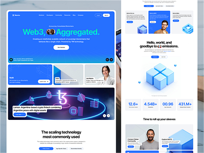 Web3 Crypto Landing Page Website 3d bitcoin blue clean crypto decentralized eth homepage landing page tezos ui web design web3 website