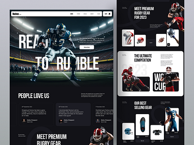 Sports Website. american football design ecommerce football helmets homepage landing page orix rugby sajon soccer sports sports club sportswear ui web web design webdesign website website design