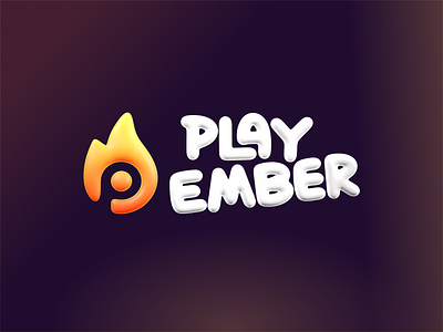 PlayEmber's New Logo branding crypto dot dynamic ember emby fire flame font fun gaming illustration logo orange playember soft symbol vibrant web3 white