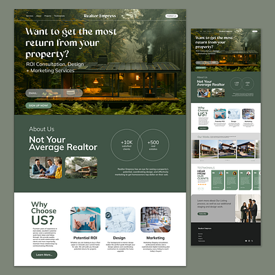 Web Design for Realtor Empress branding graphic design so social media ads ui