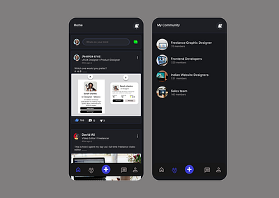 Community App (Group Interaction) UI Design community app design group interaction mobile app ui ui design ui designer user interface ux design