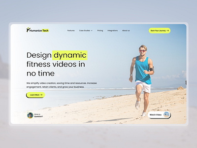 Humanize Tech - Fitness Video Creator Design Concept branding design figma figmadesign graphic design illustration logo ui uidesign uiux