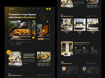 FurniLux – Furniture Website Design creative design design inspiration ecommerce design furniture design home furniture interactive design minimal design modern design product design ui design ui ux user experience user interface ux design web design website design
