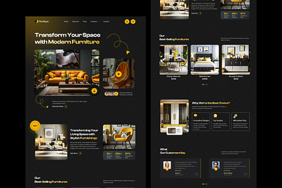 FurniLux – Furniture Website Design creative design design inspiration ecommerce design furniture design home furniture interactive design minimal design modern design product design ui design ui ux user experience user interface ux design web design website design