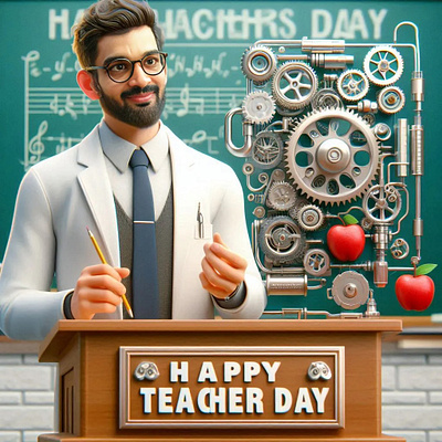 Happy Teacher's Day 3d animation branding design drawing finearts graphic design illustration logo motion graphics photoshop ui vector