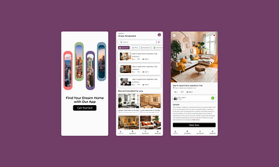 Real Estate App UI Design app application app ui figma design real state app real state app ui real state ui design ui design