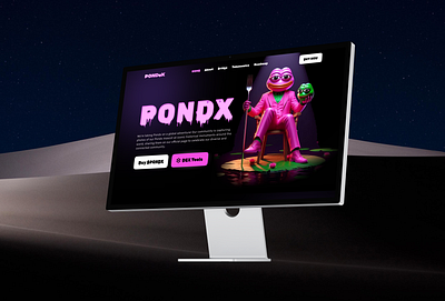 PONDX - Meme coin website character design meme meme coin meme design meme landing page meme website