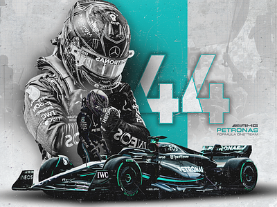 Hamilton No.44 branding f1 graphic design photoshop