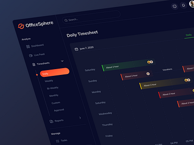 Daily Timesheet Management Dashboard calendly dashboard office management dashboard saas saas dashboard saas design saas landing page saas website schedule task management dashboard timesheet uiux web design