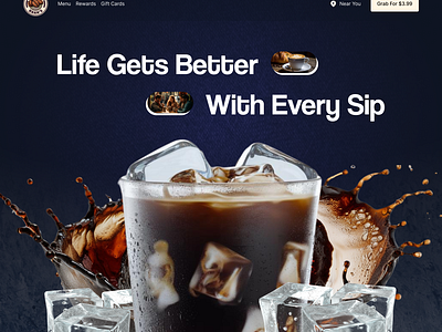 Coffee Shop Landing Page amazing hero section coffee figma design coffee shop coffee shop hero section coffee website landing page design ui