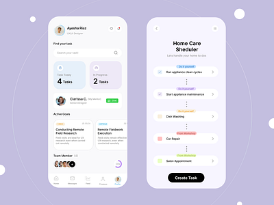 Task Management Mobile App android app clean colorful dark theme interface light theme minimal mobile mobile interface mobile ui design purple task management app tasks app ui user interface ux uxui uxui design web