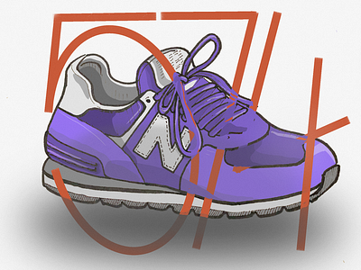 574 graphic design illustration india new balance procreate