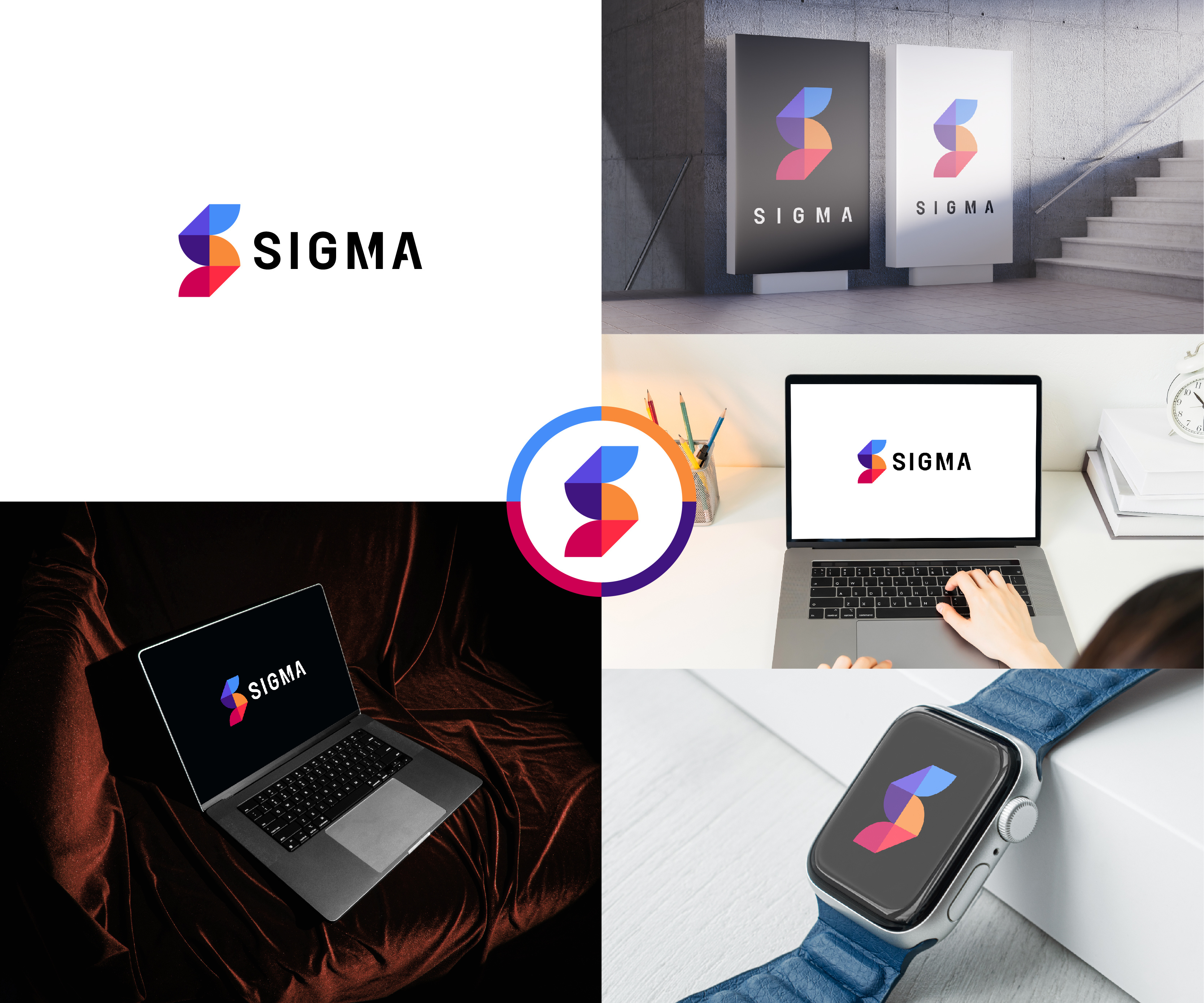 Example of Modern Minimalist Monogram Logo Design