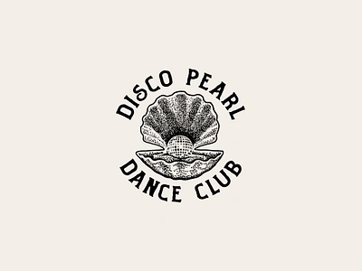 Disco Pearl ball branding club cosmodrome art creative dance design disco graphic design illustration logo logofolio logotype malina cosmica oyster pearl portfolio shell vector vintage