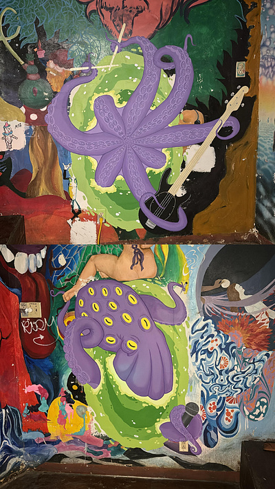 Octopus Mural mural