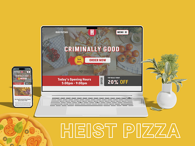 Heist Pizza | Pizza Delivery Website restaurant website