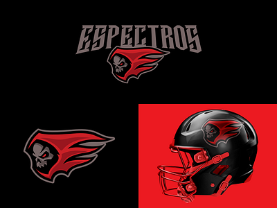 Espectros - Redesign american football design espectros football illustration logo nfl reaper skull sport sportlogo