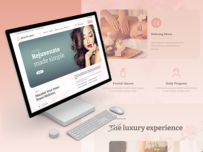 Beauty Shop || Beauty Parlour Landing Page app design figma landing oage ui ui design uiux uiux design ux ux design web design web ui design