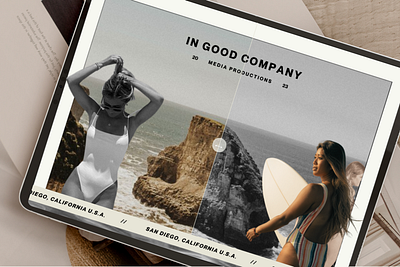 In Good Company | Brand + Website Conceptual Design brand design creative direction minimalist branding mobile website design social media design stationary design visual identity website design