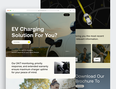 EV Charging Stations Website batteries car charging station clean electric electric vehicle ev ev app ev charging ev charging landing page ev charging website ev station landing page map minimal ui ux vehicle web website