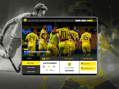 Al Wasl FC Official Store Website Design branding design football footballclub illustration landingpage minimal modern soccer uae ui webdesign website