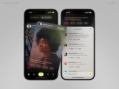 Tictac - Social Video App app flutter futuristic illustration ios media minimalist platform product social tiktok ui ux video